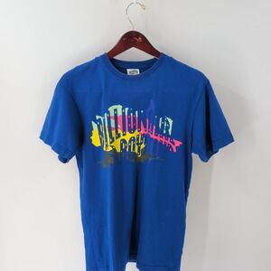 Vintage Billionaire Boys Club Short Sleeve Graphic Print T-Shirt Blue‎ Size M